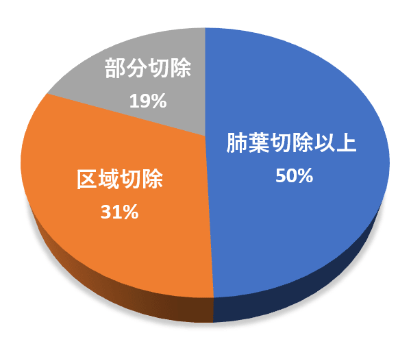 肺切除術式（2023,N=256）